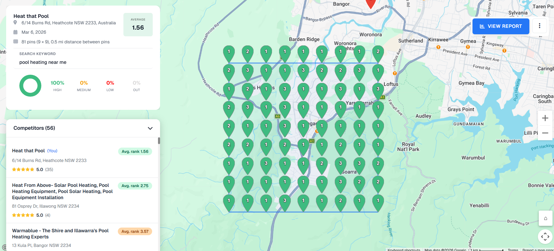 GeoGrid Rank Tracking Interface